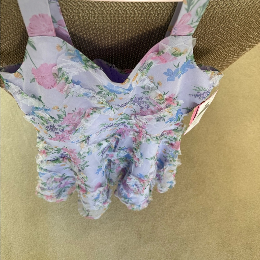 Rare Editions Floral Kids Dress - Pink, Blue, Purple